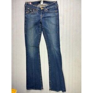 True Religion Size 28 Womens Jeans Becky Bootcut Low Rise Stretch Dark Wash
